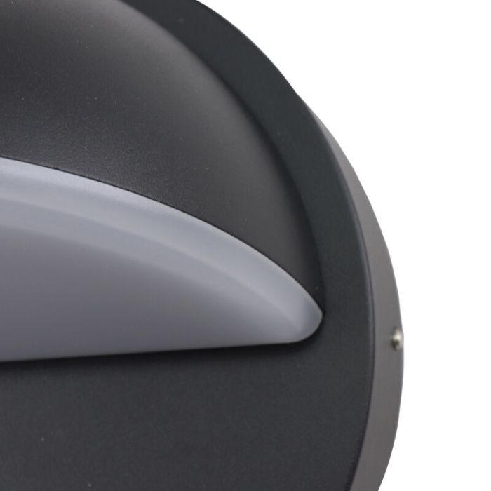Applique da esterno con sensore di movimento nera moderna, Shelby, 7W, 3000K LED, IP44