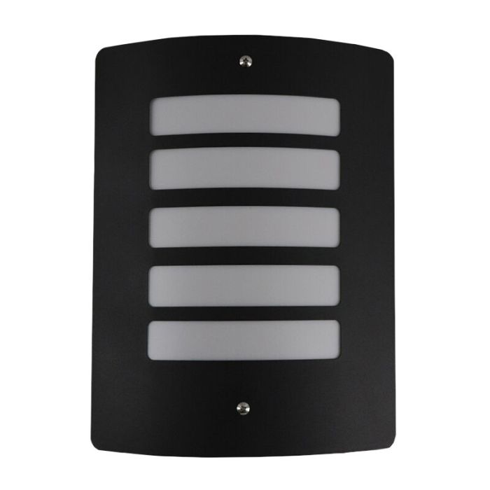 Applique da esterno con sensore crepuscolare nera moderna, Manuel, IP44