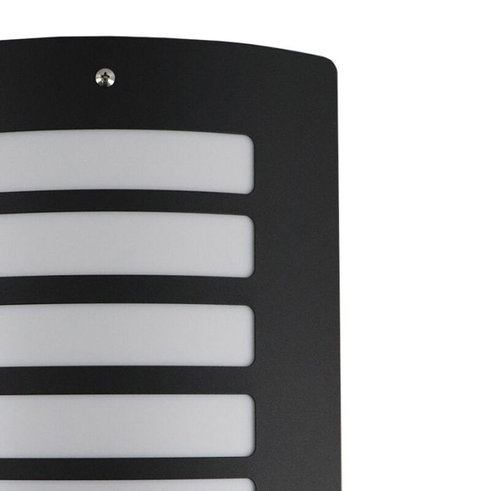 Applique da esterno con sensore crepuscolare nera moderna, Manuel, IP44