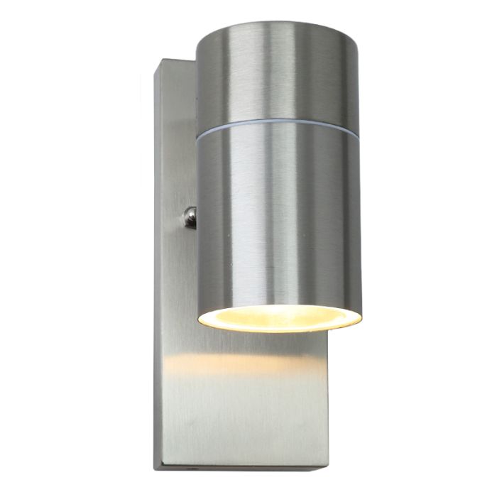 Applique da esterno con sensore crepuscolare argenta moderna, Pedro, IP44