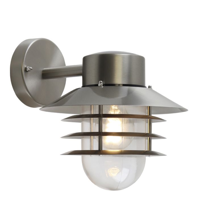 Lampada da esterno argenta in acciaio inossidabile, Felice, IP44
