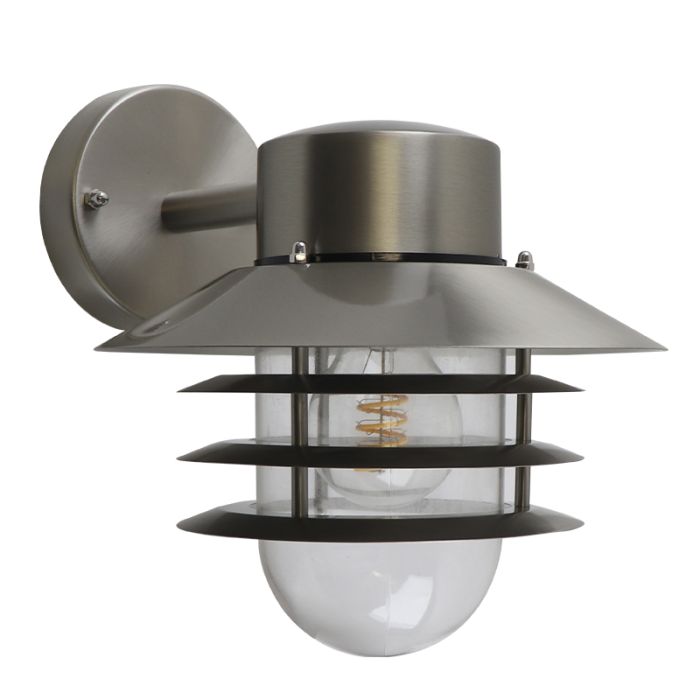 Lampada da esterno argenta in acciaio inossidabile, Felice, IP44