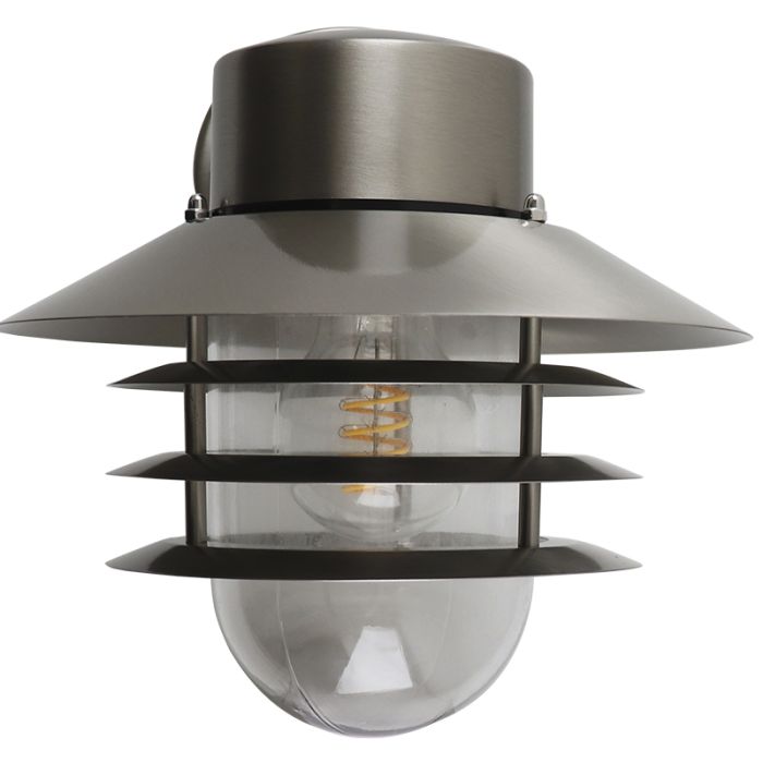 Lampada da esterno argenta in acciaio inossidabile, Felice, IP44