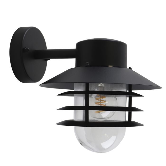 Lampada da esterno nera in acciaio inossidabile, Felice, IP44