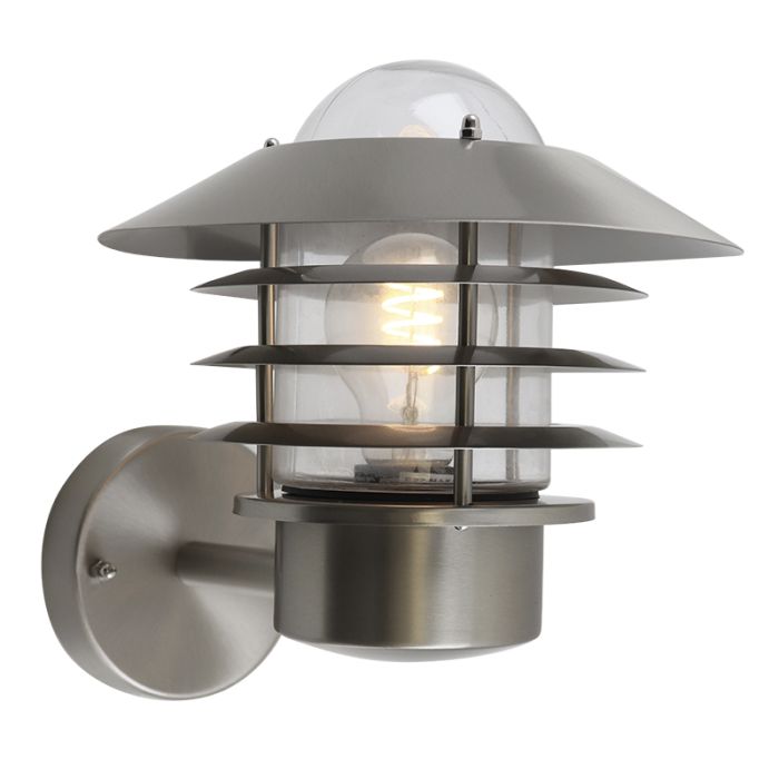 Lampada da esterno argenta in acciaio inossidabile, Felice, IP44