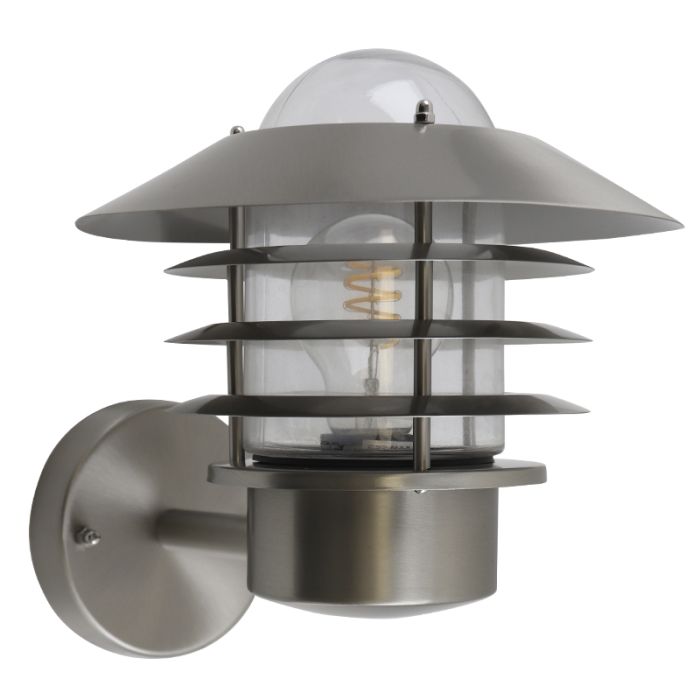 Lampada da esterno argenta in acciaio inossidabile, Felice, IP44
