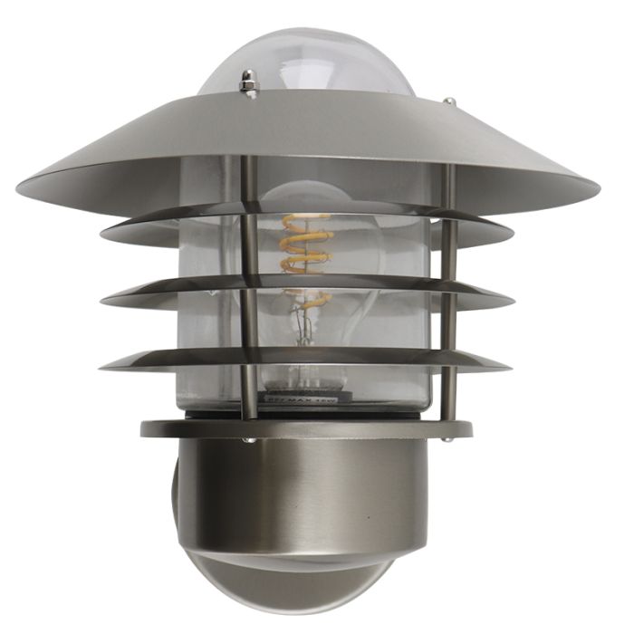 Lampada da esterno argenta in acciaio inossidabile, Felice, IP44