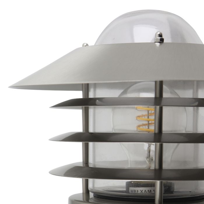 Lampada da esterno argenta in acciaio inossidabile, Felice, IP44