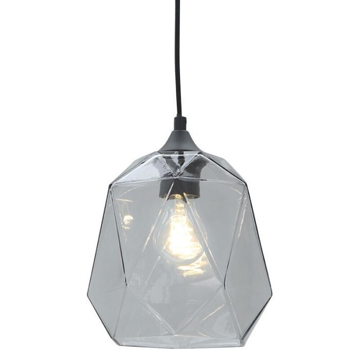 Lampada a sospensione trasparente retrò, Jian