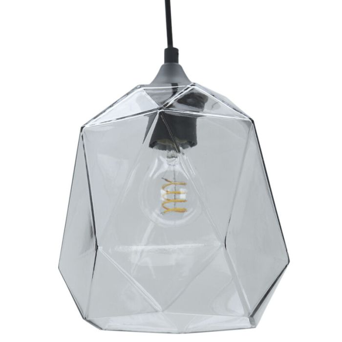 Lampada a sospensione trasparente retrò, Jian