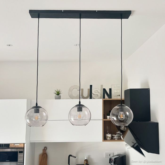 Lampada a sospensione grigia design, Giada