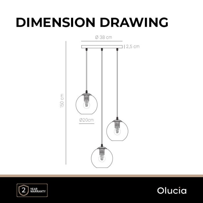 Lampada a sospensione ambrata design, Giada