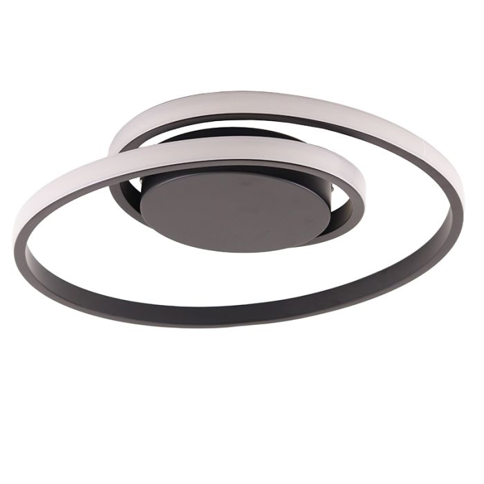 Lampada da soffitto nera moderna, Levy