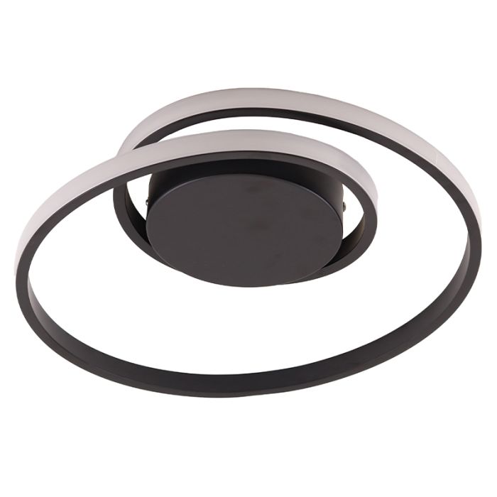 Lampada da soffitto nera moderna, Levy