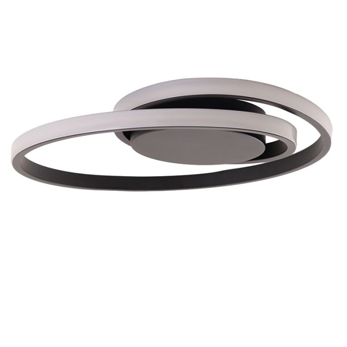 Lampada da soffitto nera moderna, Levy