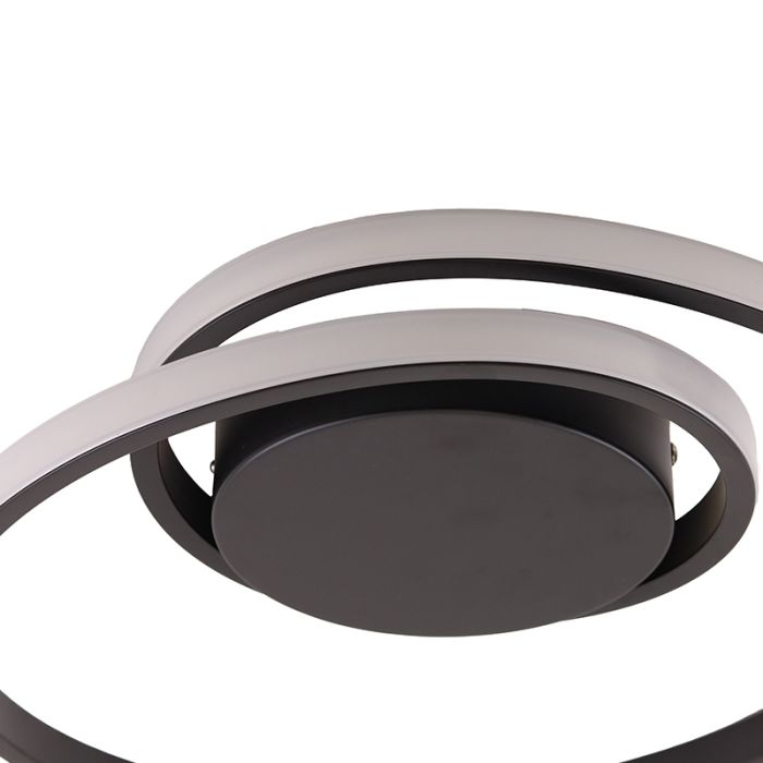 Lampada da soffitto nera moderna, Levy