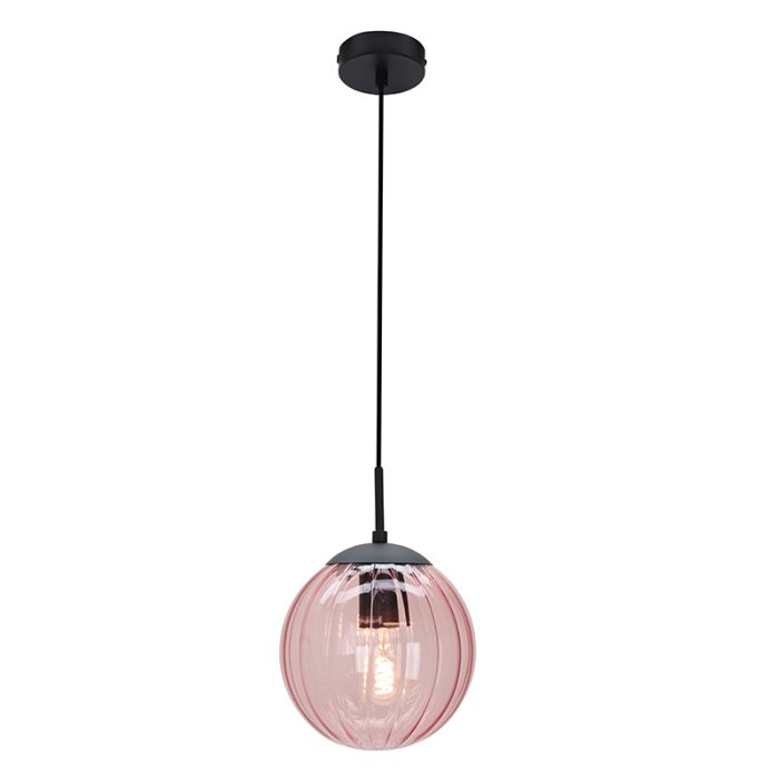 Lampada a sospensione rosa retrò, Rifka