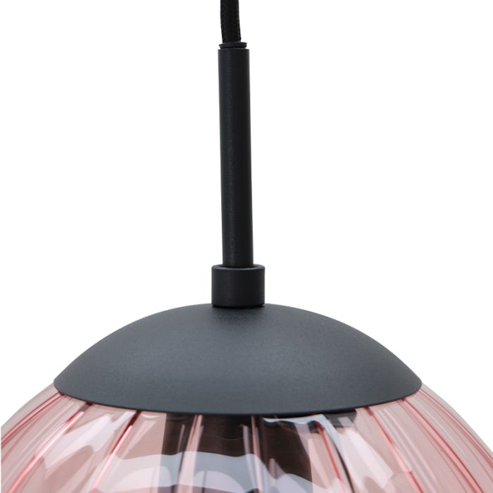 Lampada a sospensione rosa retrò, Rifka