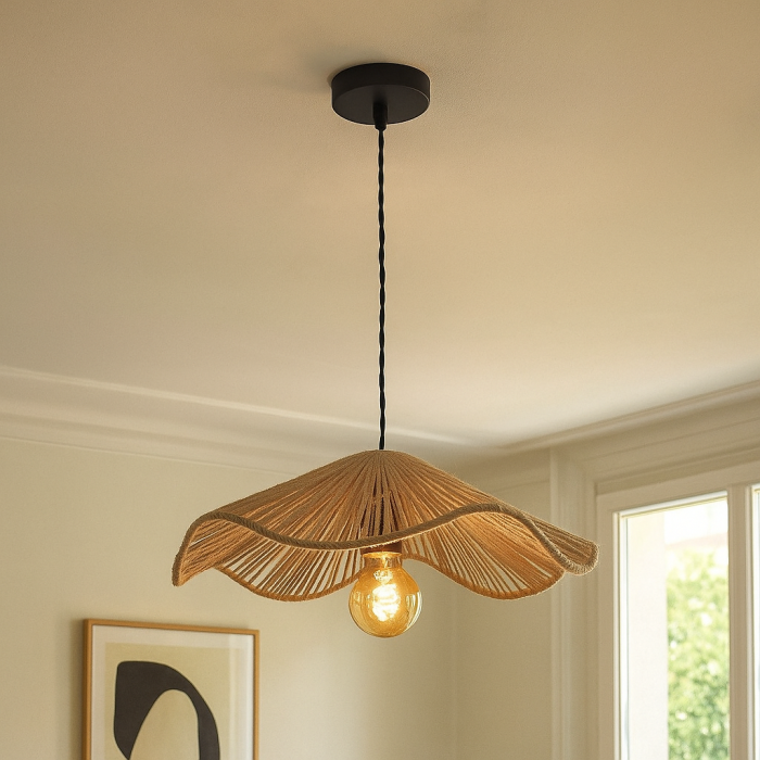 Lampada a sospensione marrone rustica, Annelot