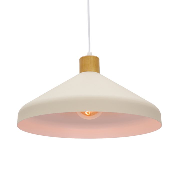 Lampada a sospensione beige rustica, Freddie