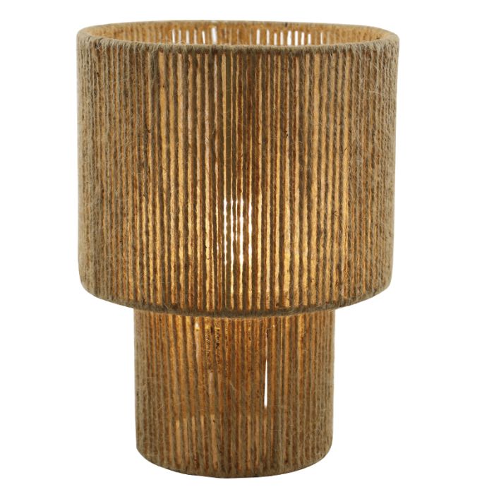 Lampada da tavolo marrone rustica, Sanny, con interruttore