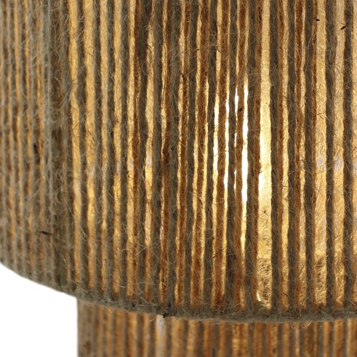 Lampada da tavolo marrone rustica, Sanny, con interruttore