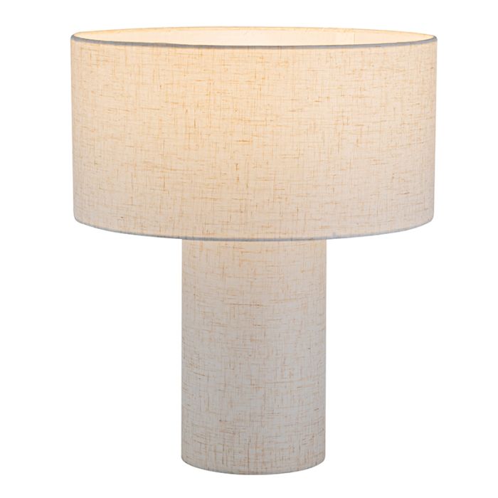Lampada da tavolo beige moderna, Timmy, con interruttore