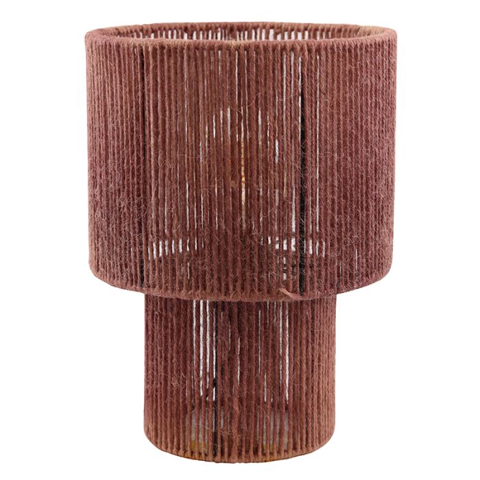 Lampada da tavolo rossa rustica, Sanny, con interruttore