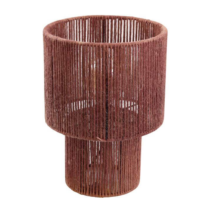 Lampada da tavolo rossa rustica, Sanny, con interruttore