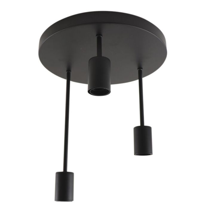 Lampada da soffitto nera in alluminio, Swen