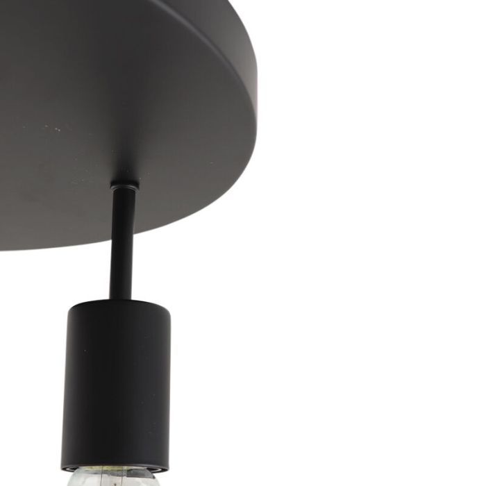 Lampada da soffitto nera in alluminio, Swen