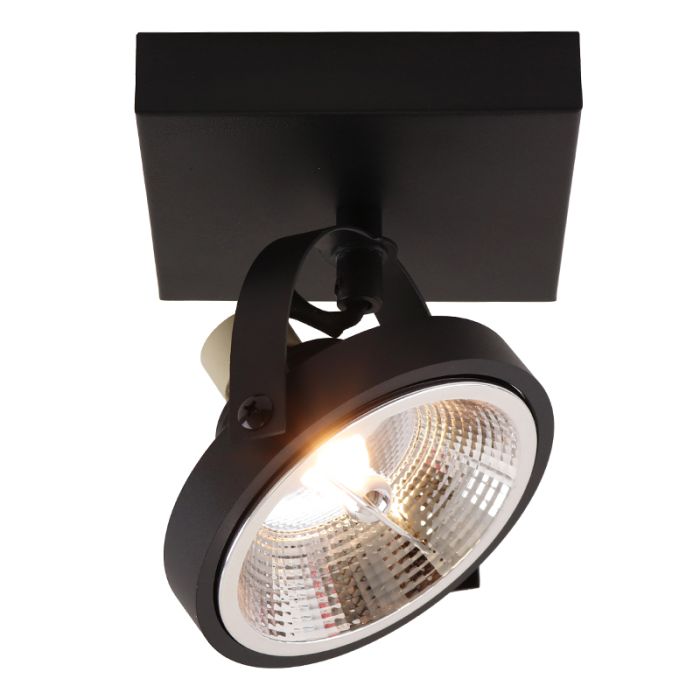 Lampada da soffitto nera moderna, Morris