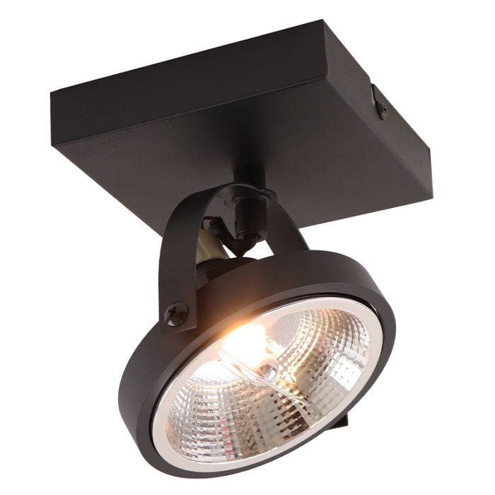 Lampada da soffitto nera moderna, Morris