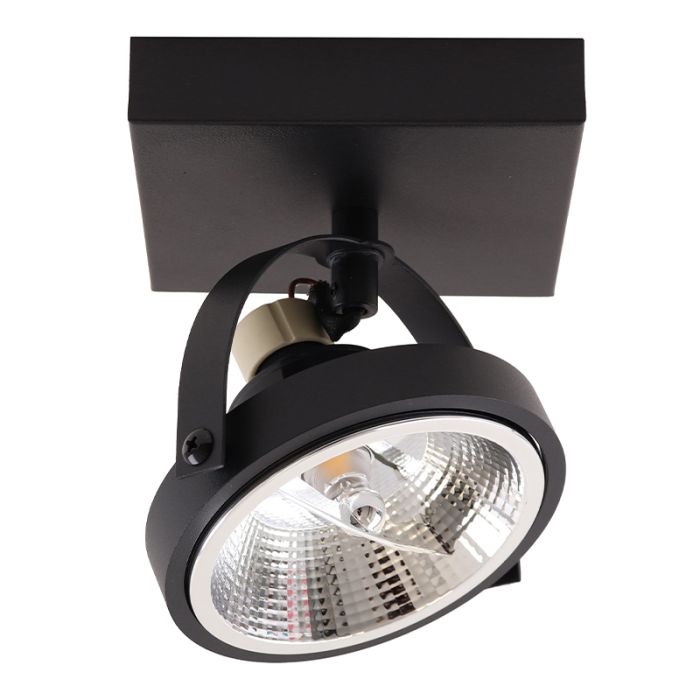 Lampada da soffitto nera moderna, Morris