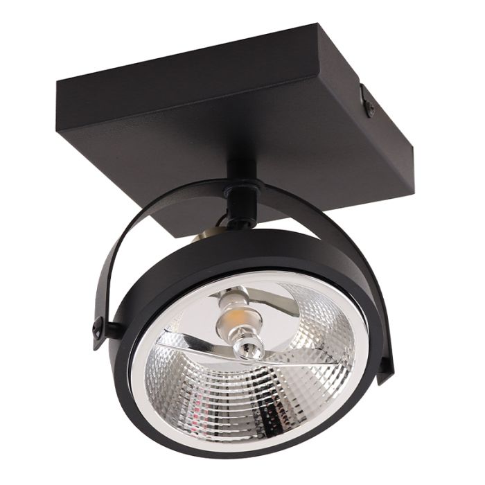 Lampada da soffitto nera moderna, Morris