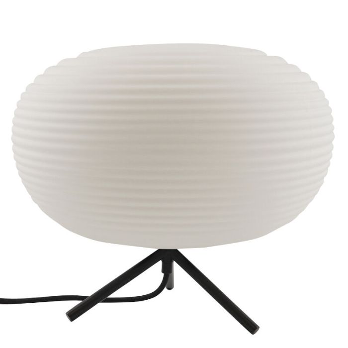 Lampada da tavolo bianca moderna, Davide, con interruttore