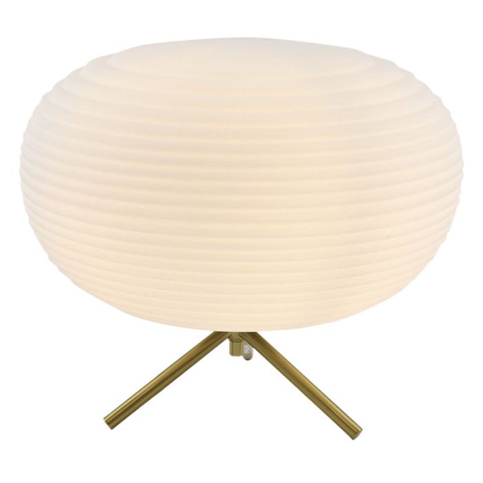 Lampada da tavolo bianca moderna, Davide, con interruttore