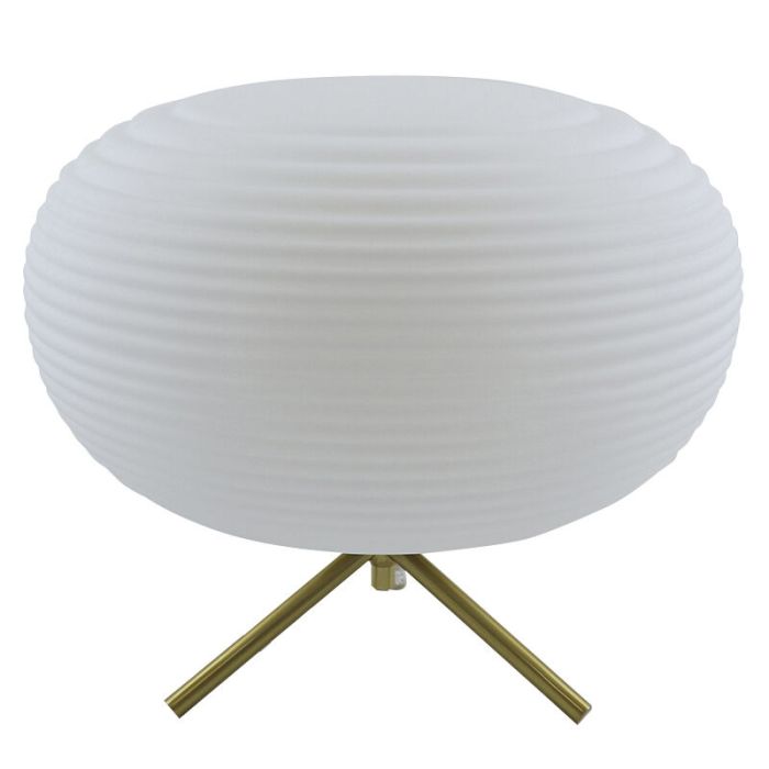 Lampada da tavolo bianca moderna, Davide, con interruttore
