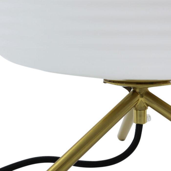 Lampada da tavolo bianca moderna, Davide, con interruttore