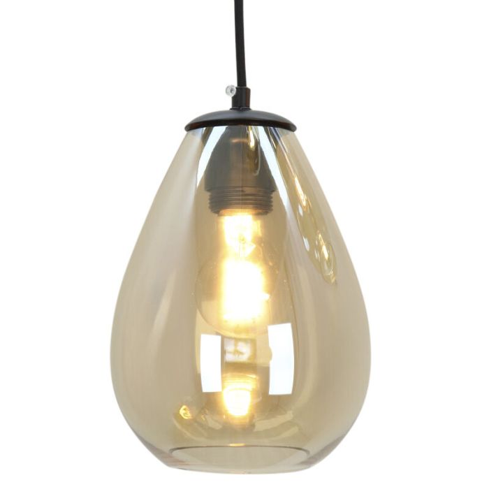 Lampada a sospensione ambrata moderna, Caia