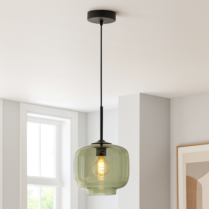 Lampada a sospensione verde retrò, Anniek