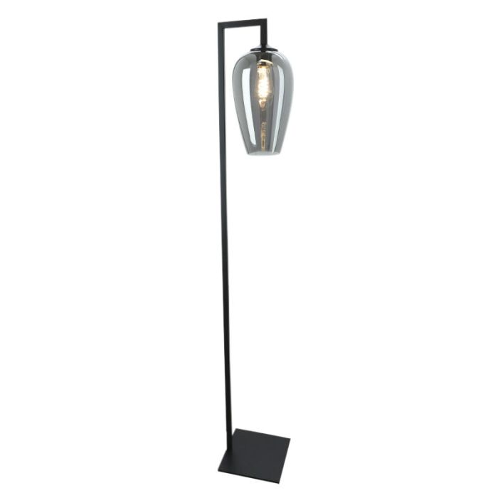 Lampada da terra grigia design, Andy, con interruttore