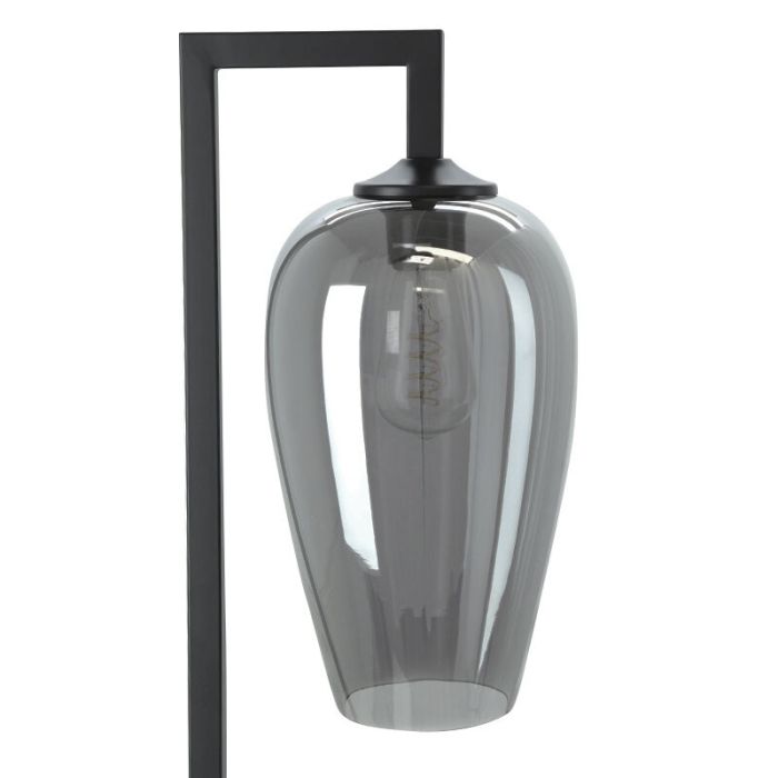 Lampada da terra grigia design, Andy, con interruttore