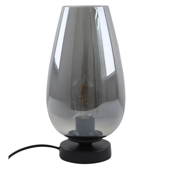 Lampada da tavolo grigia design, Andy, con interruttore
