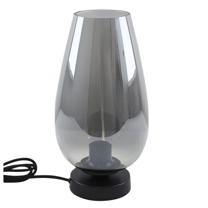 Lampada da tavolo grigia design, Andy, con interruttore