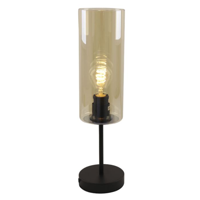 Lampada da tavolo ambrata moderna, Gaya, con interruttore