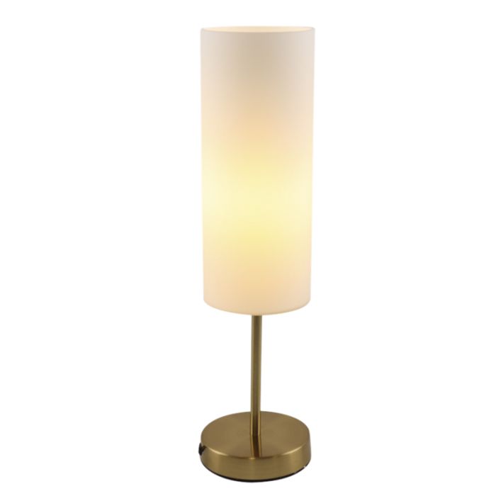 Lampada da tavolo bianca moderna, Gaya, con interruttore