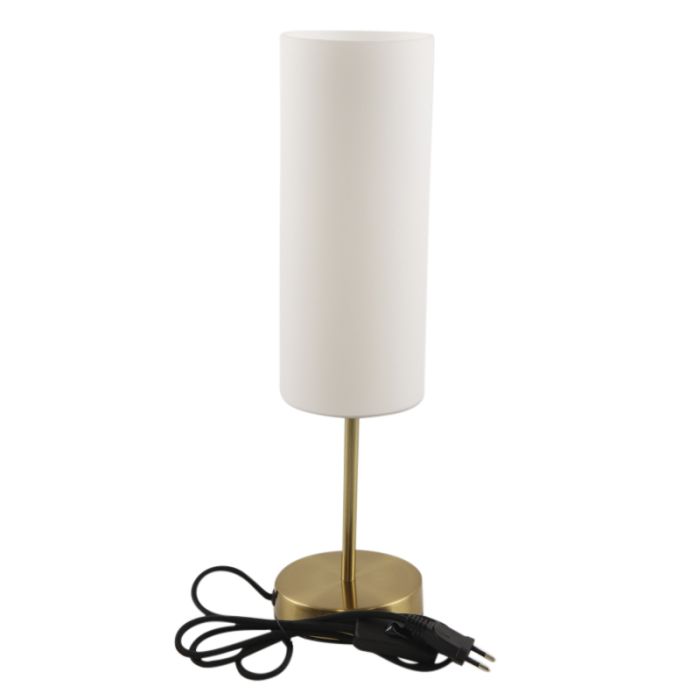 Lampada da tavolo bianca moderna, Gaya, con interruttore