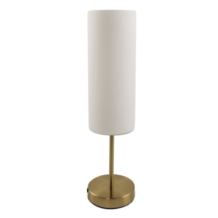 Lampada da tavolo bianca moderna, Gaya, con interruttore