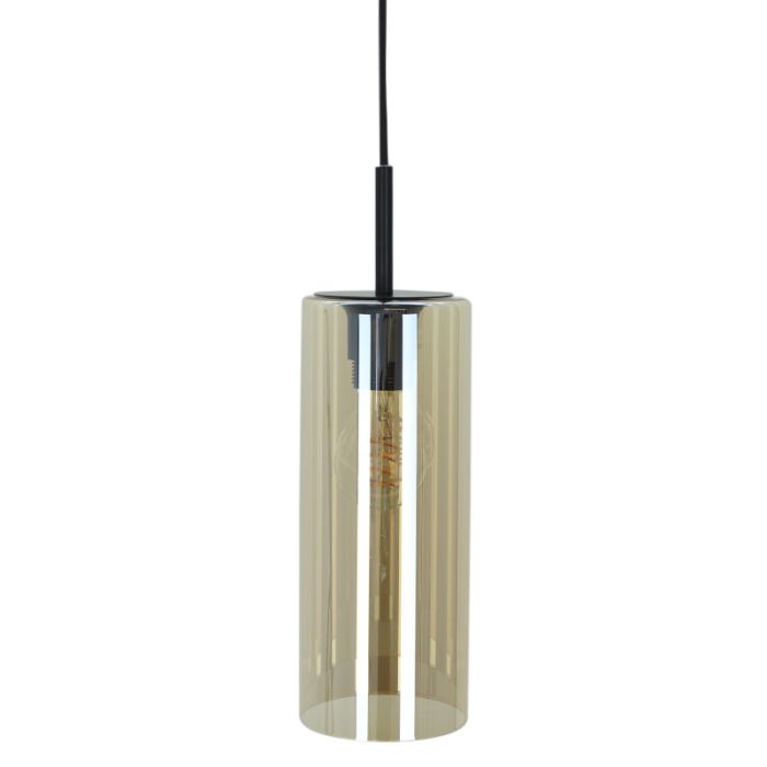 Lampada a sospensione per tavolo da pranzo ambrata moderna, Gaya